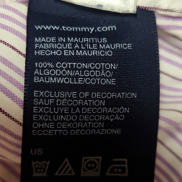 Tommy Hilfiger,  Mens sze Med,  Vintage,  Button Down,  Long Sleeves dress shirt - Picture 14 of 15